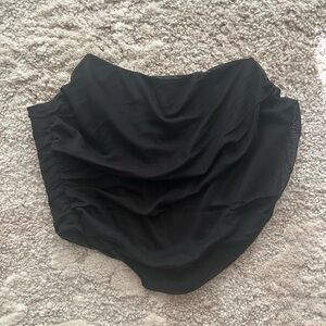 Black Mesh Corset Crop Top